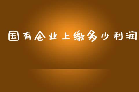 国有企业上缴多少利润_https://cj002.lansai.wang_财经问答_第1张