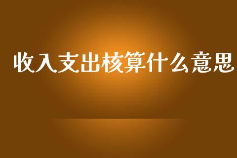 收入支出核算什么意思_https://cj002.lansai.wang_会计问答_第1张