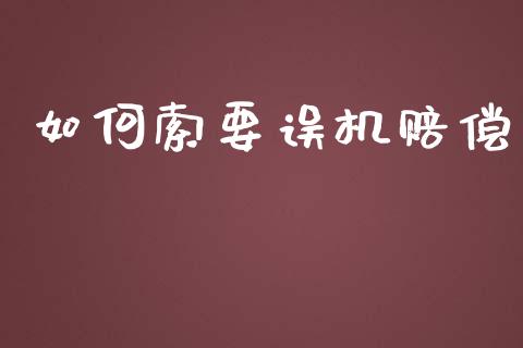 如何索要误机赔偿_https://cj002.lansai.wang_财经问答_第1张