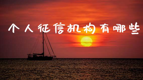 个人征信机构有哪些_https://cj002.lansai.wang_理财问答_第1张