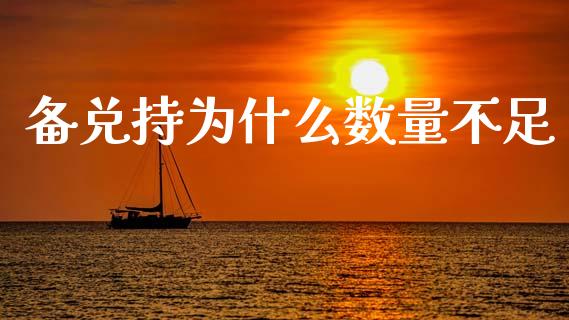 备兑持为什么数量不足_https://cj002.lansai.wang_期货问答_第1张