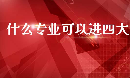什么专业可以进四大_https://cj002.lansai.wang_会计问答_第1张