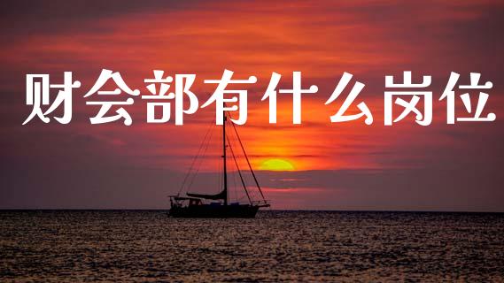 财会部有什么岗位_https://cj002.lansai.wang_会计问答_第1张