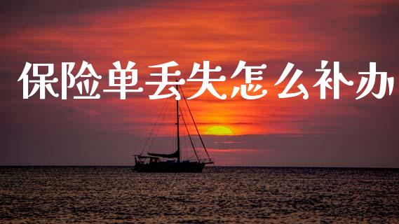 保险单丢失怎么补办_https://cj002.lansai.wang_财经问答_第1张