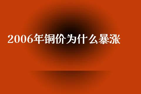 2006年铜价为什么暴涨_会计问答_第1张_财经百问网 2006年铜价为什么暴涨_https://cj002.lansai.wang_会计问答_第1张