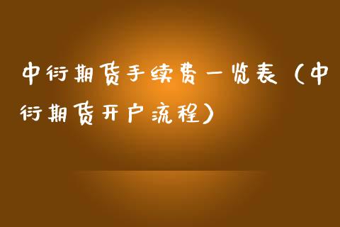 中衍期货手续费一览表（中衍期货开户流程）_https://cj002.lansai.wang_期货问答_第1张