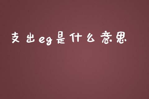 支出eg是什么意思_会计问答_第1张_财经百问网 支出eg是什么意思_https://cj002.lansai.wang_会计问答_第1张