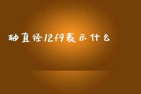 轴直径12f9表示什么_https://cj002.lansai.wang_会计问答_第1张