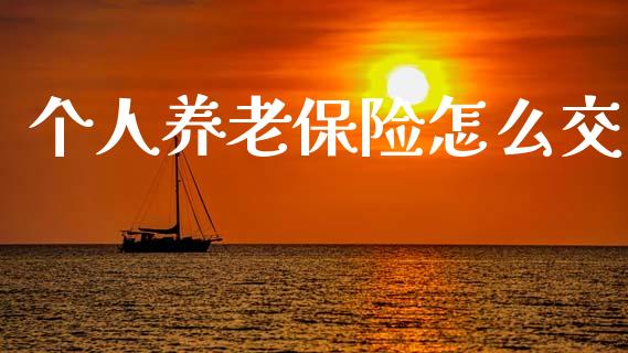 个人养老保险怎么交_https://cj002.lansai.wang_保险问答_第1张