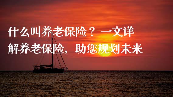 什么叫养老保险？ 一文详解养老保险，助您规划未来_https://cj002.lansai.wang_会计问答_第1张