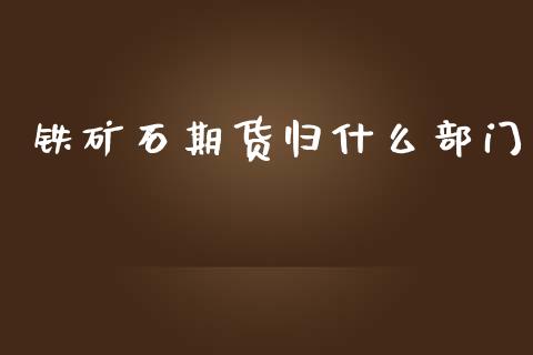 铁矿石期货归什么部门_https://cj002.lansai.wang_会计问答_第1张