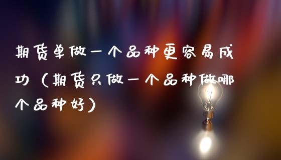 期货单做一个品种更容易成功（期货只做一个品种做哪个品种好）_https://cj002.lansai.wang_财经问答_第1张