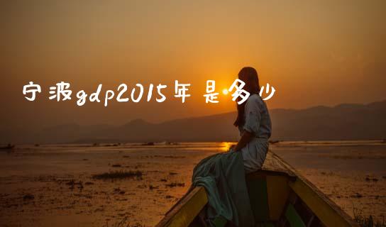 宁波gdp2015年是多少_https://cj002.lansai.wang_财经百问_第1张