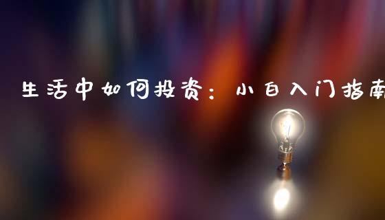 生活中如何投资：小白入门指南_https://cj002.lansai.wang_会计问答_第1张