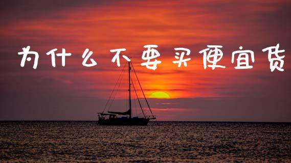 为什么不要买便宜货_https://cj002.lansai.wang_理财问答_第1张
