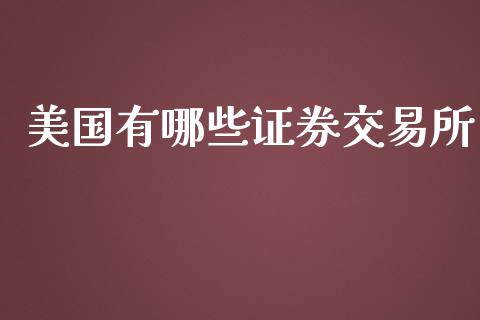 美国有哪些证券交易所_https://cj002.lansai.wang_财经问答_第1张