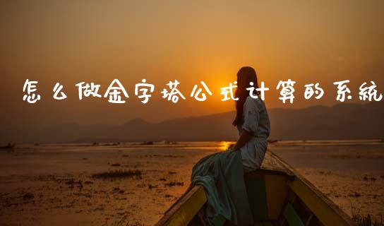 怎么做金字塔公式计算的系统_https://cj002.lansai.wang_理财问答_第1张