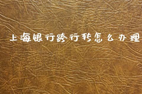 上海银行跨行转怎么办理_https://cj002.lansai.wang_金融问答_第1张