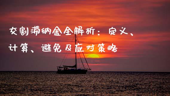 交割滞纳金全解析：定义、计算、避免及应对策略_https://cj002.lansai.wang_股市问答_第1张