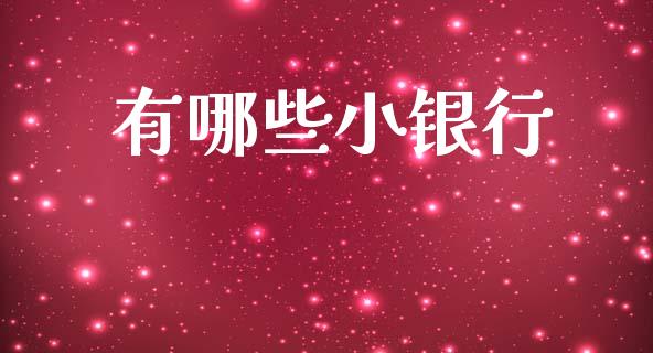 有哪些小银行_https://cj002.lansai.wang_股市问答_第1张