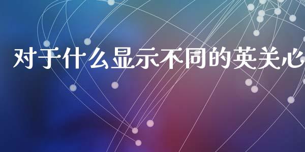 对于什么显示不同的英关心_https://cj002.lansai.wang_会计问答_第1张