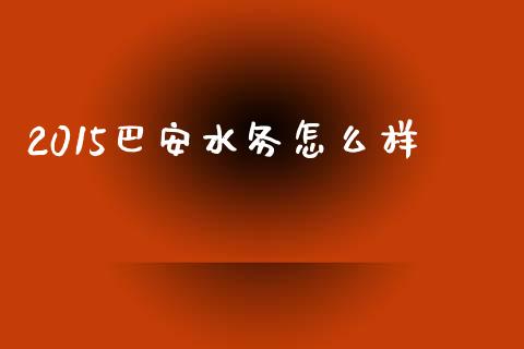 2015巴安水务怎么样_https://cj002.lansai.wang_会计问答_第1张