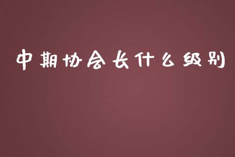 中期协会长什么级别_https://cj002.lansai.wang_理财问答_第1张