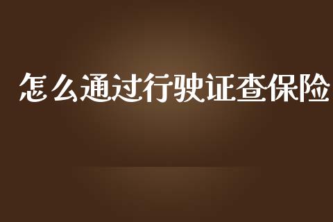 怎么通过行驶证查保险_https://cj002.lansai.wang_保险问答_第1张