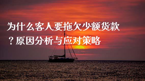 为什么客人要拖欠少额货款？原因分析与应对策略_https://cj002.lansai.wang_财经百问_第1张