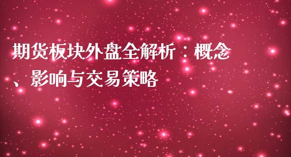 期货板块外盘全解析：概念、影响与交易策略_https://cj002.lansai.wang_金融问答_第1张