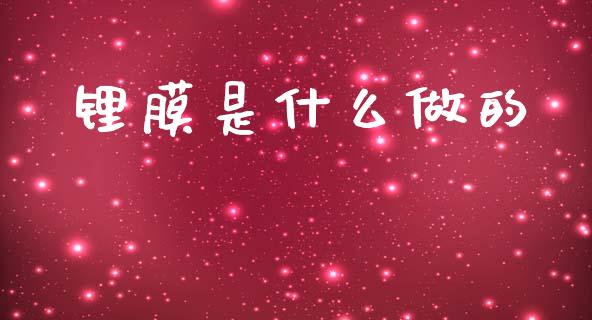 锂膜是什么做的_https://cj002.lansai.wang_财经百问_第1张