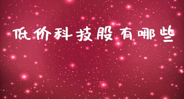 低价科技股有哪些_https://cj002.lansai.wang_期货问答_第1张