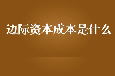 边际资本成本是什么_https://cj002.lansai.wang_会计问答_第1张