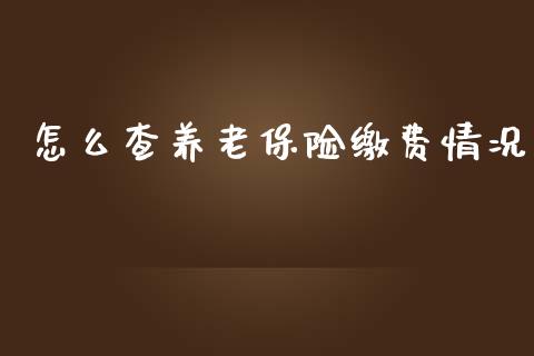 怎么查养老保险缴费情况_https://cj002.lansai.wang_保险问答_第1张