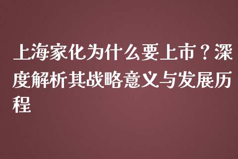 上海家化为什么要上市？深度解析其战略意义与发展历程_https://cj002.lansai.wang_财经问答_第1张