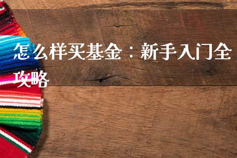 怎么样买基金：新手入门全攻略_https://cj002.lansai.wang_期货问答_第1张