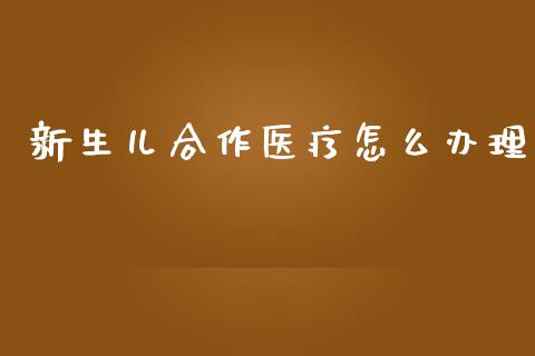 新生儿合作医疗怎么办理_https://cj002.lansai.wang_保险问答_第1张