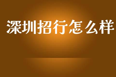 深圳招行怎么样_https://cj002.lansai.wang_金融问答_第1张