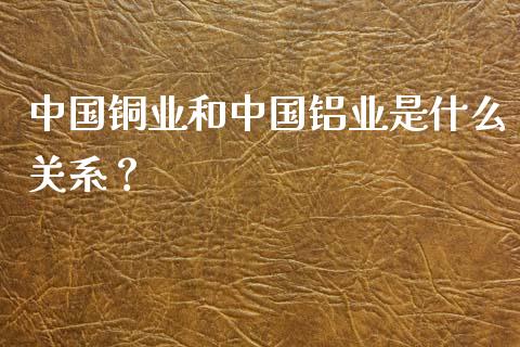 中国铜业和中国铝业是什么关系？_https://cj002.lansai.wang_财经百问_第1张