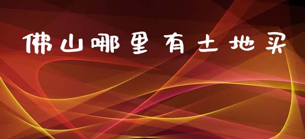 佛山哪里有土地买_https://cj002.lansai.wang_财经百问_第1张