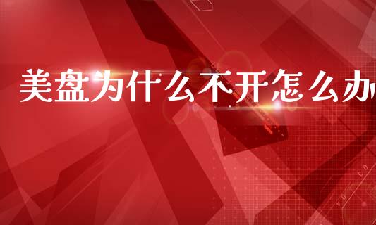 美盘为什么不开怎么办_https://cj002.lansai.wang_股市问答_第1张
