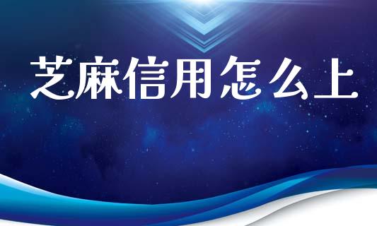 芝麻信用怎么上_https://cj002.lansai.wang_理财问答_第1张
