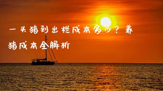 一头猪到出栏成本多少？养猪成本全解析_https://cj002.lansai.wang_财经问答_第1张