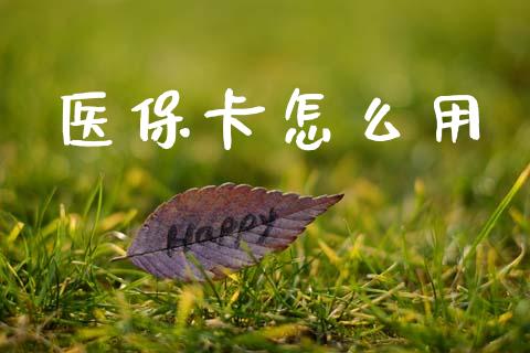 医保卡怎么用_https://cj002.lansai.wang_保险问答_第1张