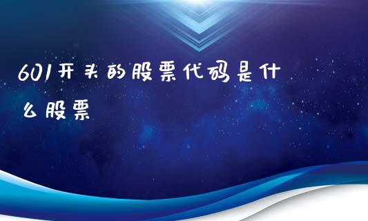 601开头的股票代码是什么股票_https://cj002.lansai.wang_期货问答_第1张
