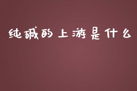 纯碱的上游是什么_https://cj002.lansai.wang_理财问答_第1张