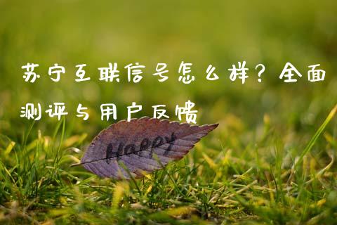 苏宁互联信号怎么样？全面测评与用户反馈_https://cj002.lansai.wang_股市问答_第1张