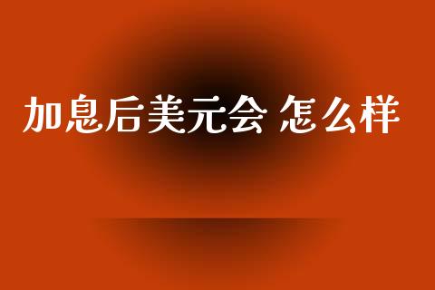 加息后美元会 怎么样_https://cj002.lansai.wang_财经问答_第1张