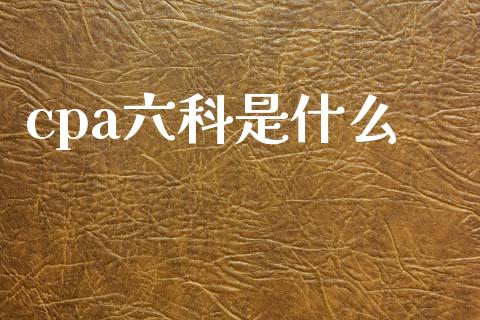 cpa六科是什么_https://cj002.lansai.wang_会计问答_第1张