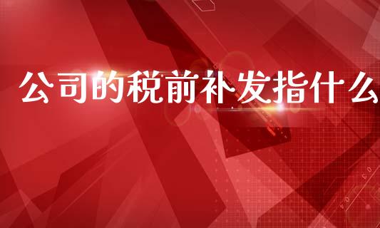 公司的税前补发指什么_https://cj002.lansai.wang_会计问答_第1张